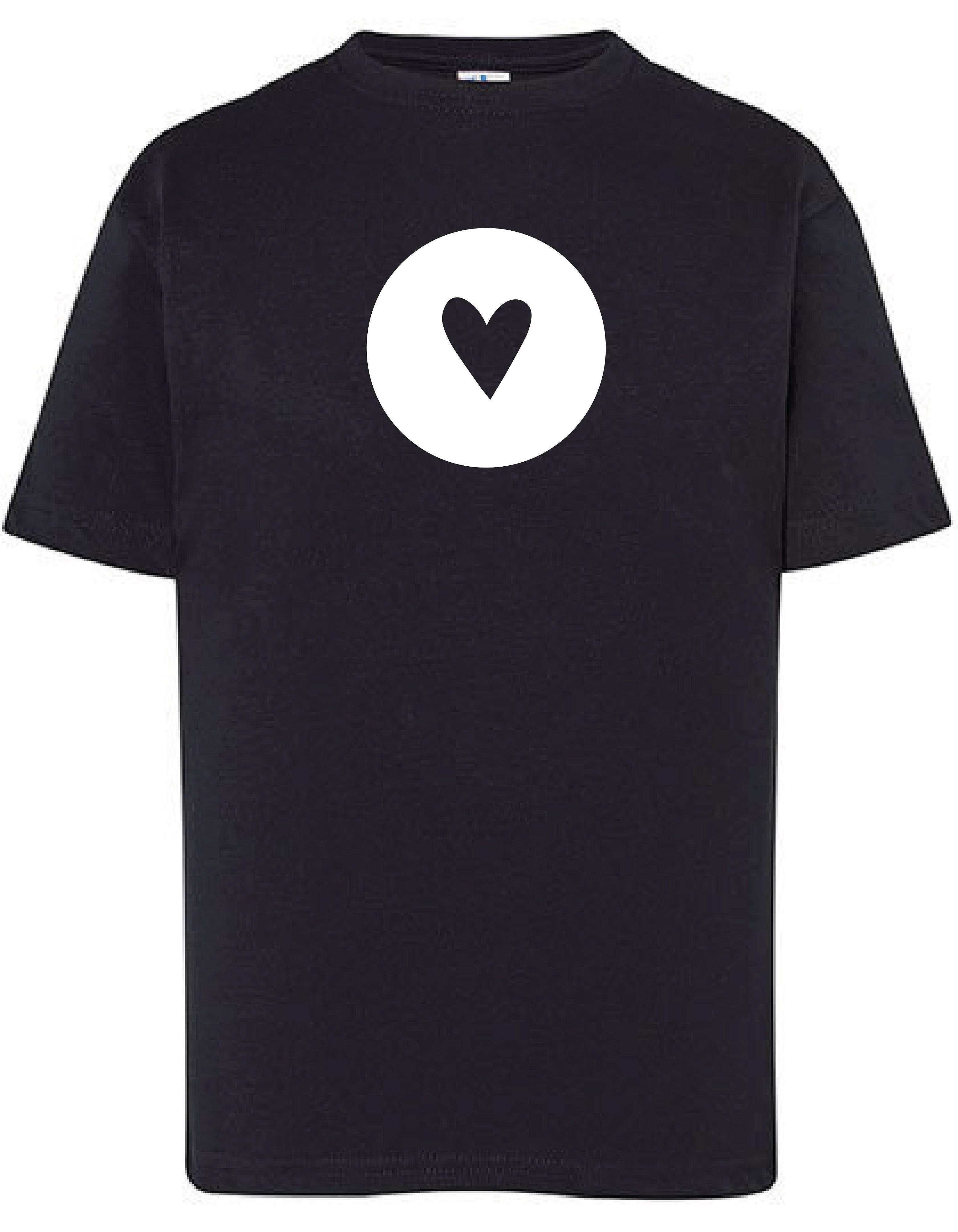 T-Shirt Heart Zwart