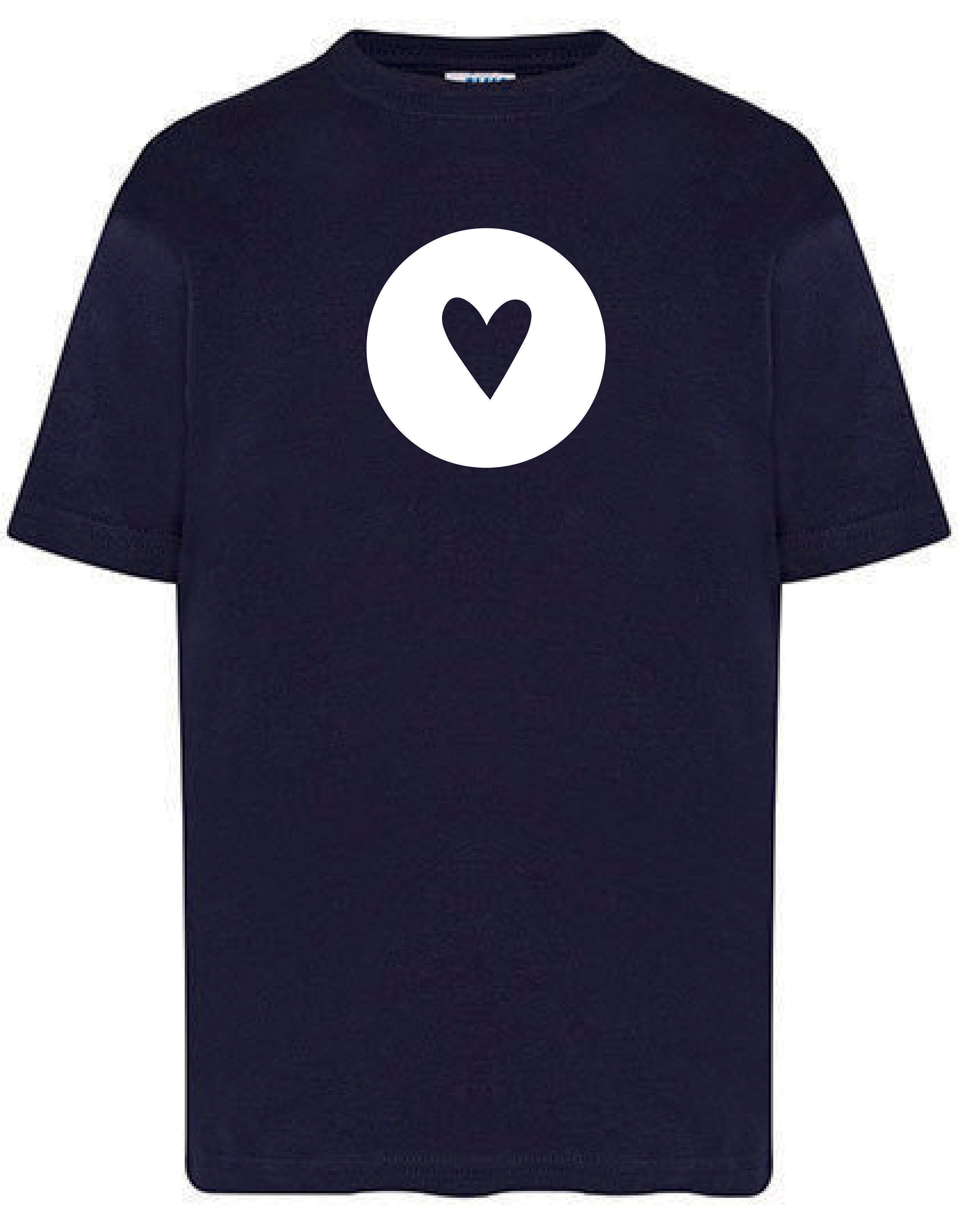 T-Shirt Heart Blauw