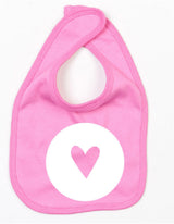 Slabbetje Heart Donker Roze