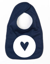 Slabbetje Heart Donker Blauw