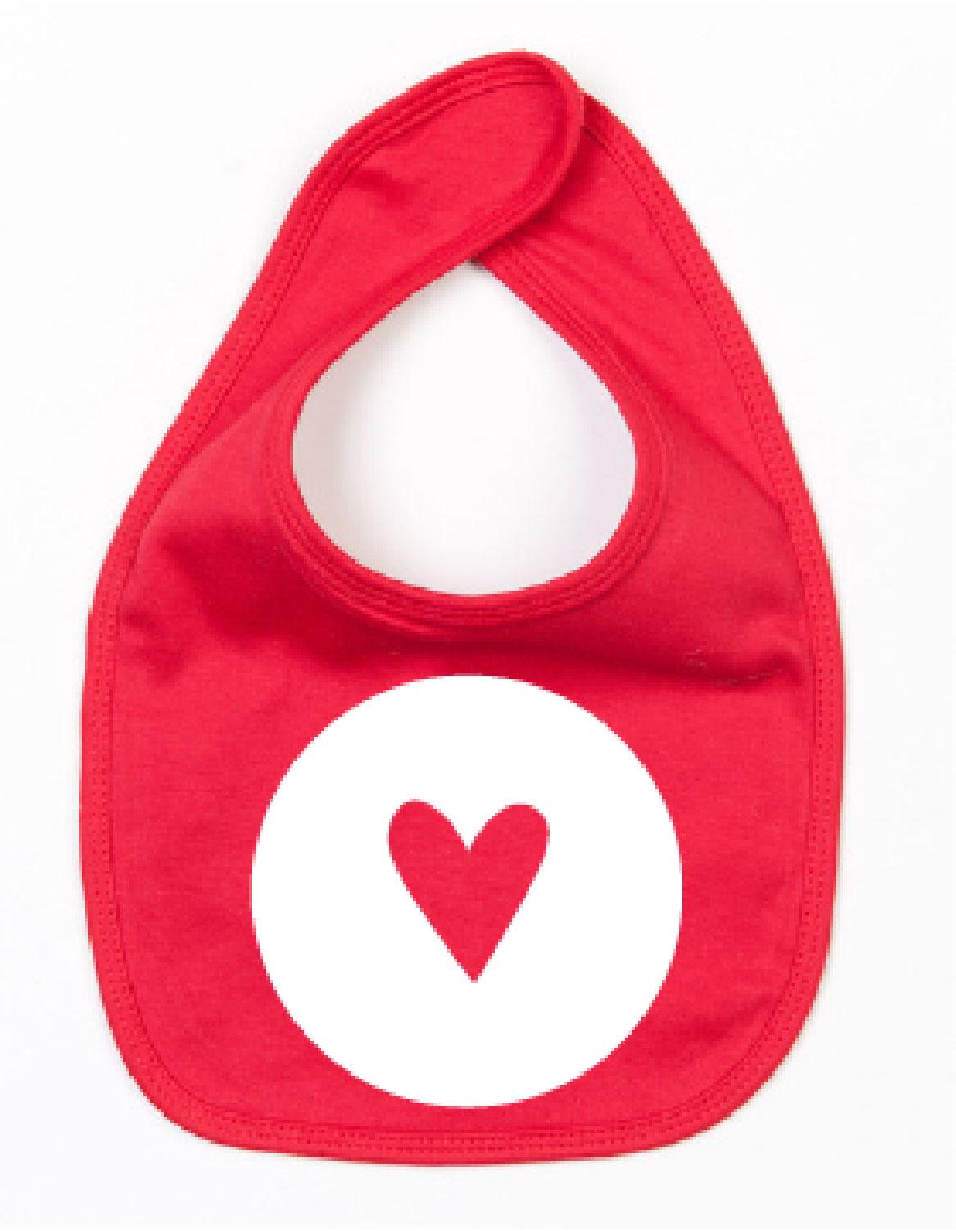Slabbetje Heart Rood