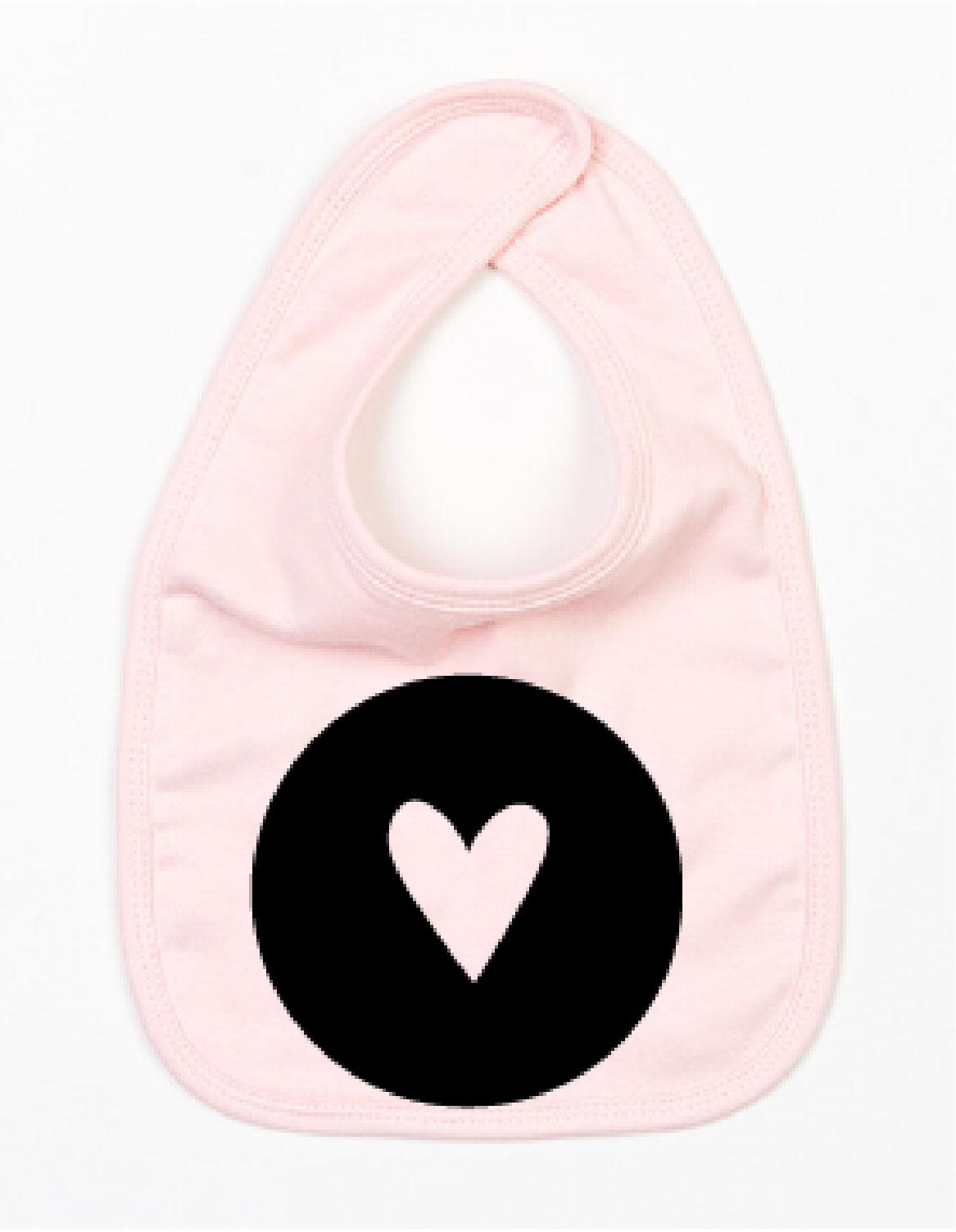 Slabbetje Heart Licht Roze