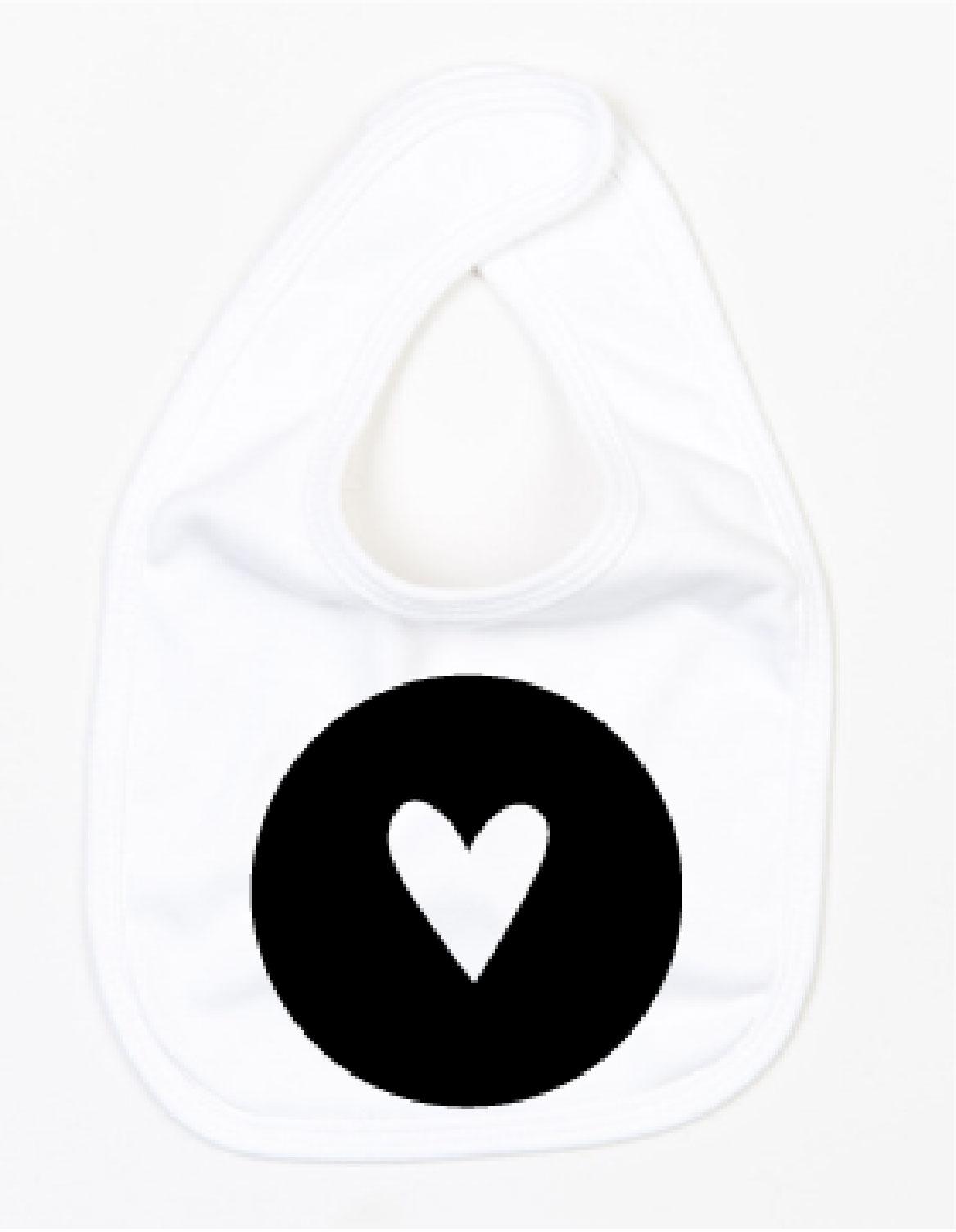 Slabbetje Heart Wit