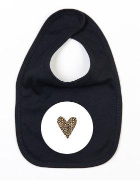 Slabbetje Heart 2 Zwart
