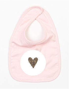 Slabbetje Heart 2 Licht Roze
