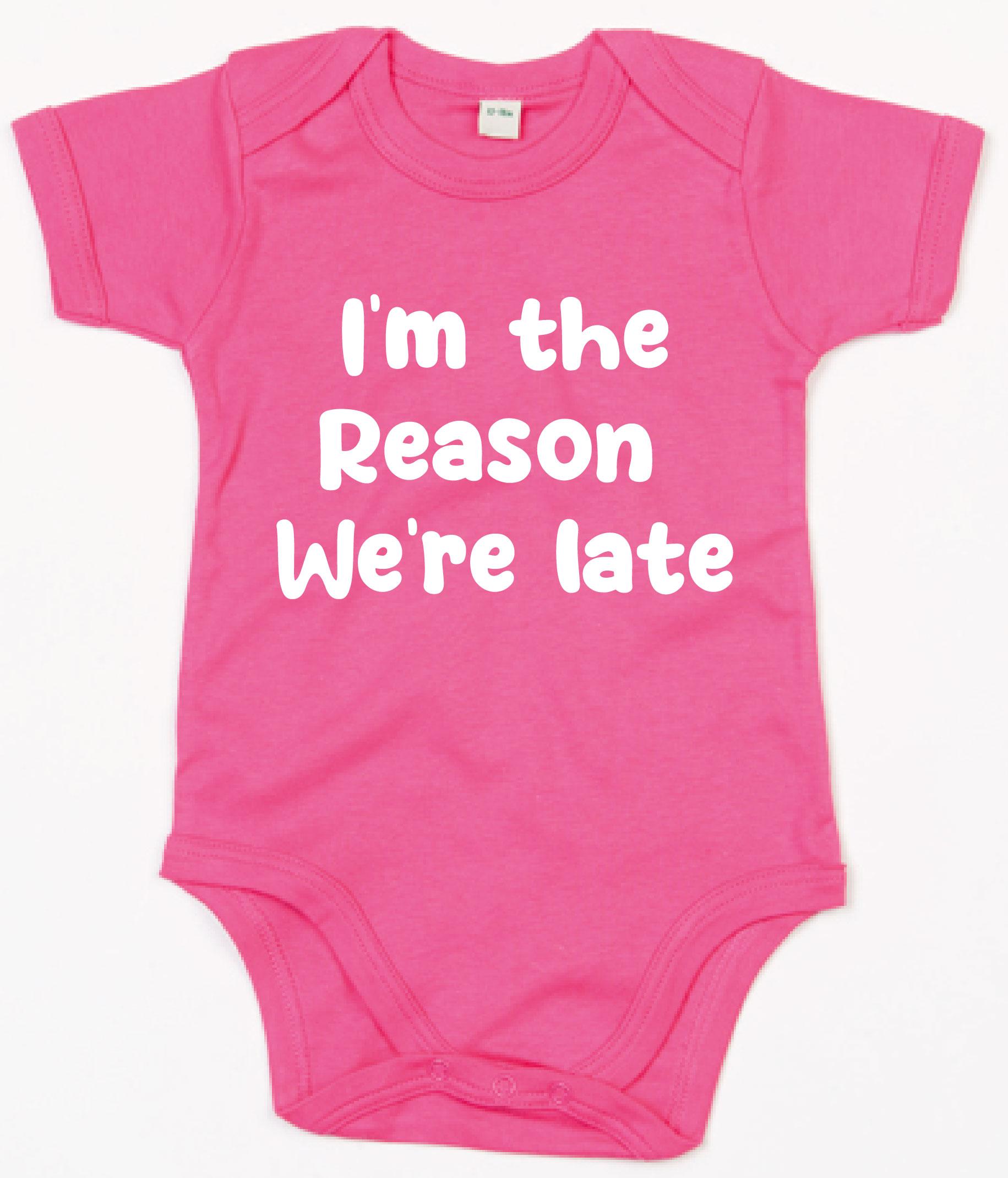 Rompertje I Am The Reason We Are Late Fuchsia
