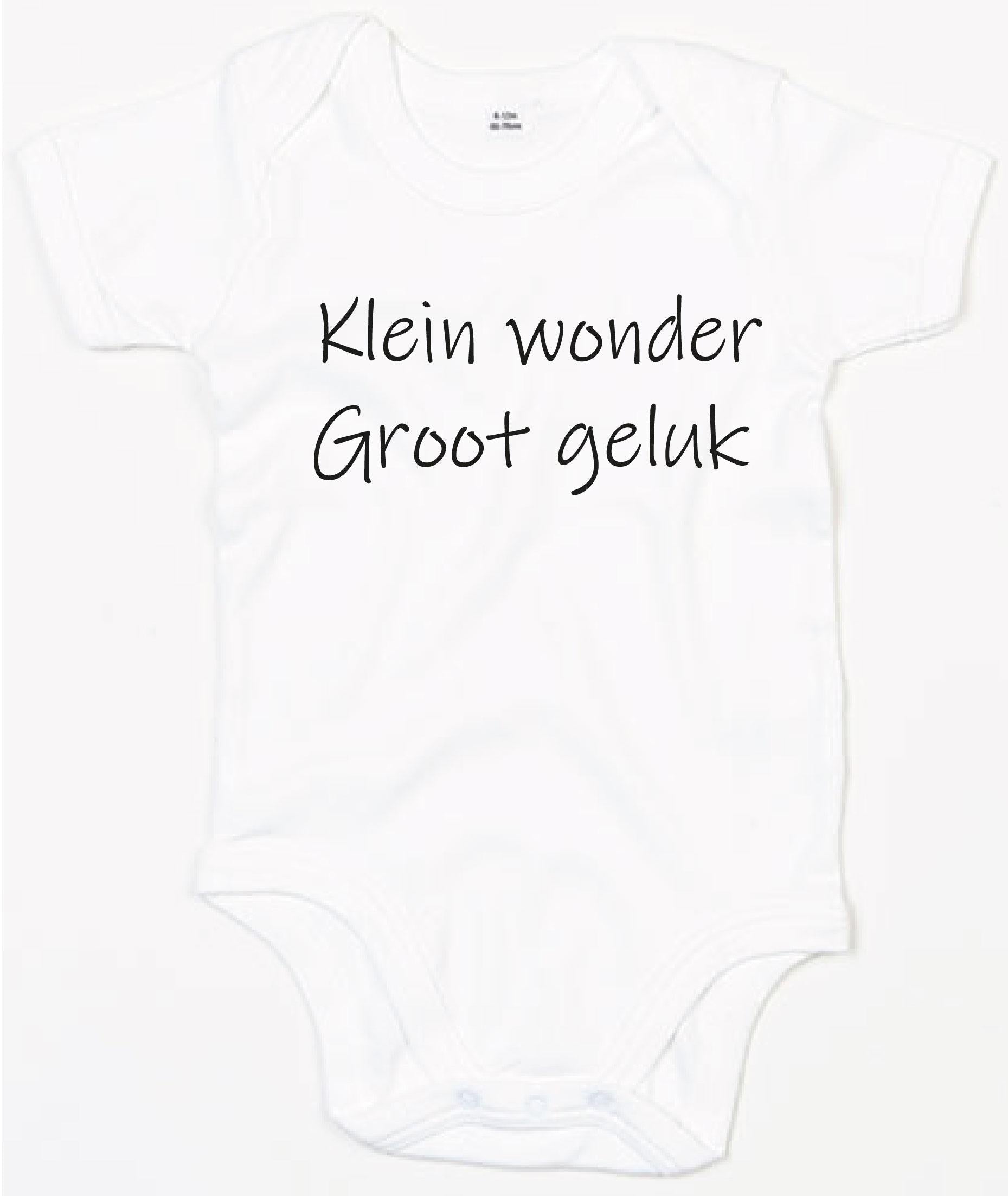 Rompertje Klein Wonder Groot Geluk Wit