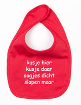 Slabbetje Kusje Hier Kusje Daar Rood