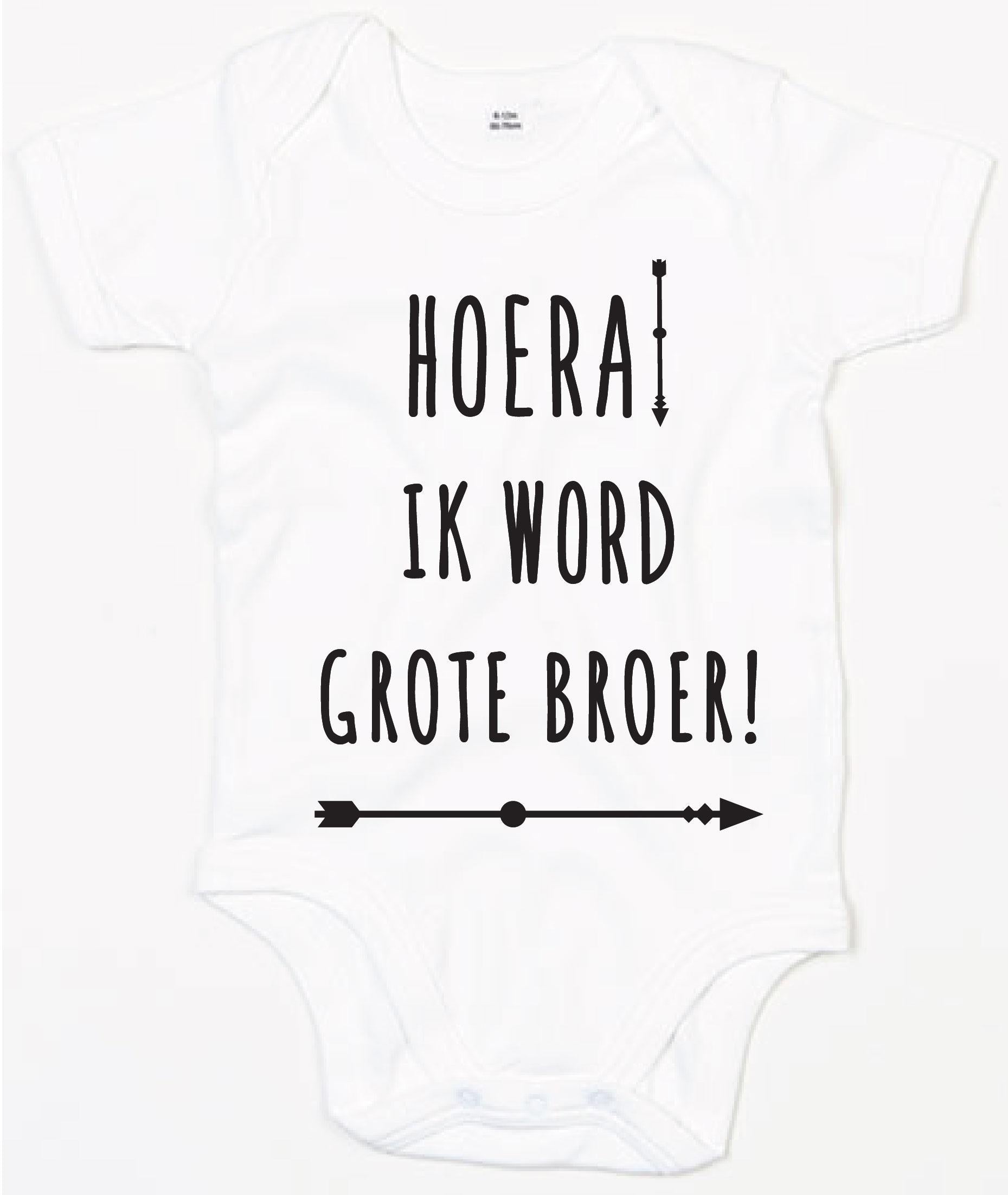 Rompertje Hoera Grote Broer Wit