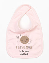 Slabbetje Love You To The Moon Licht Roze