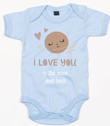 Rompertje Moon Print Dusty Blue