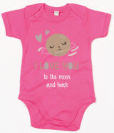 Rompertje Moon Print Fuchsia