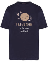T-Shirts Moon Blauw