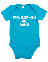 Rompertje Papa Blijf Kalm Bel Mama Surf Blue