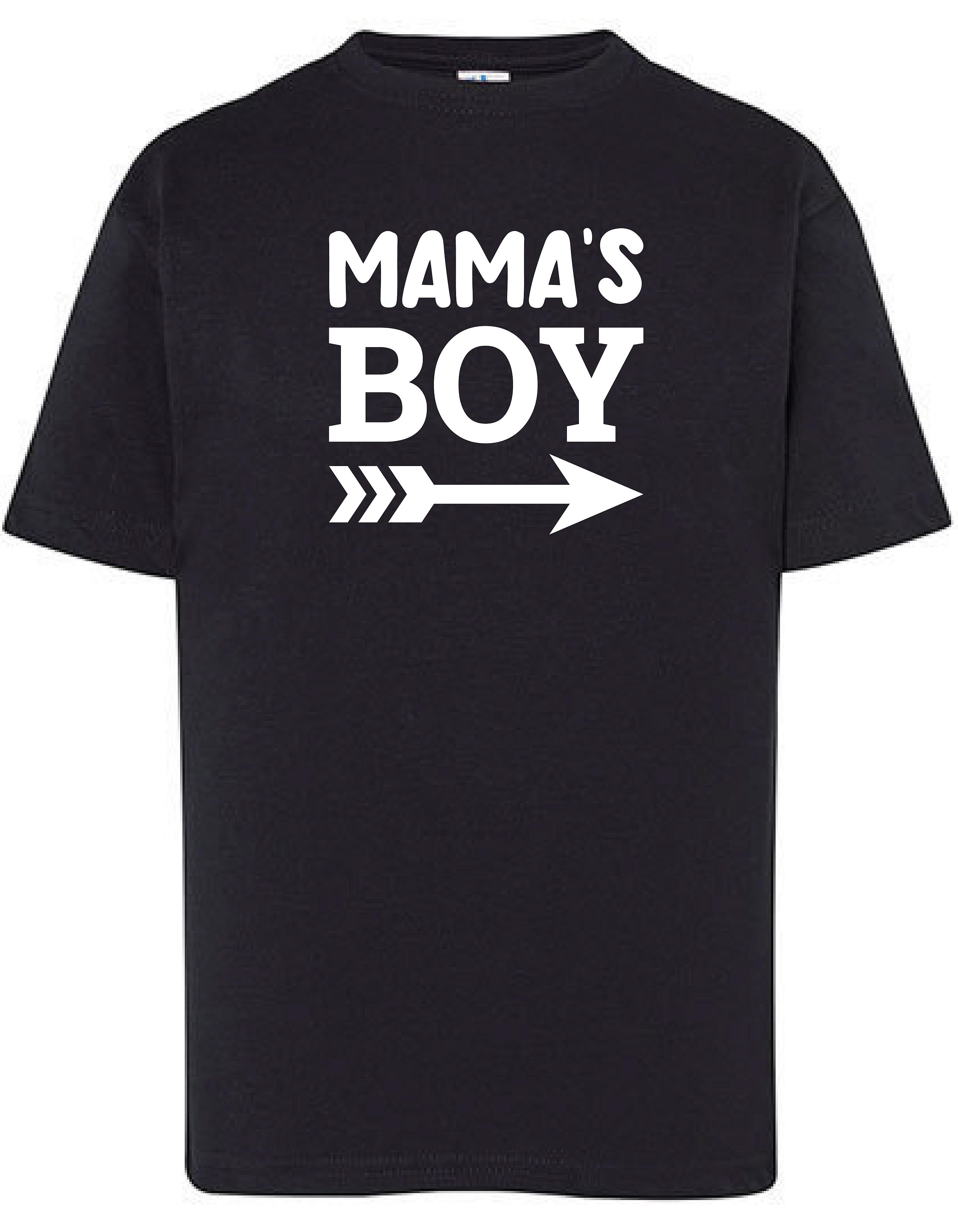 T-Shirts Mama's Boy Zwart