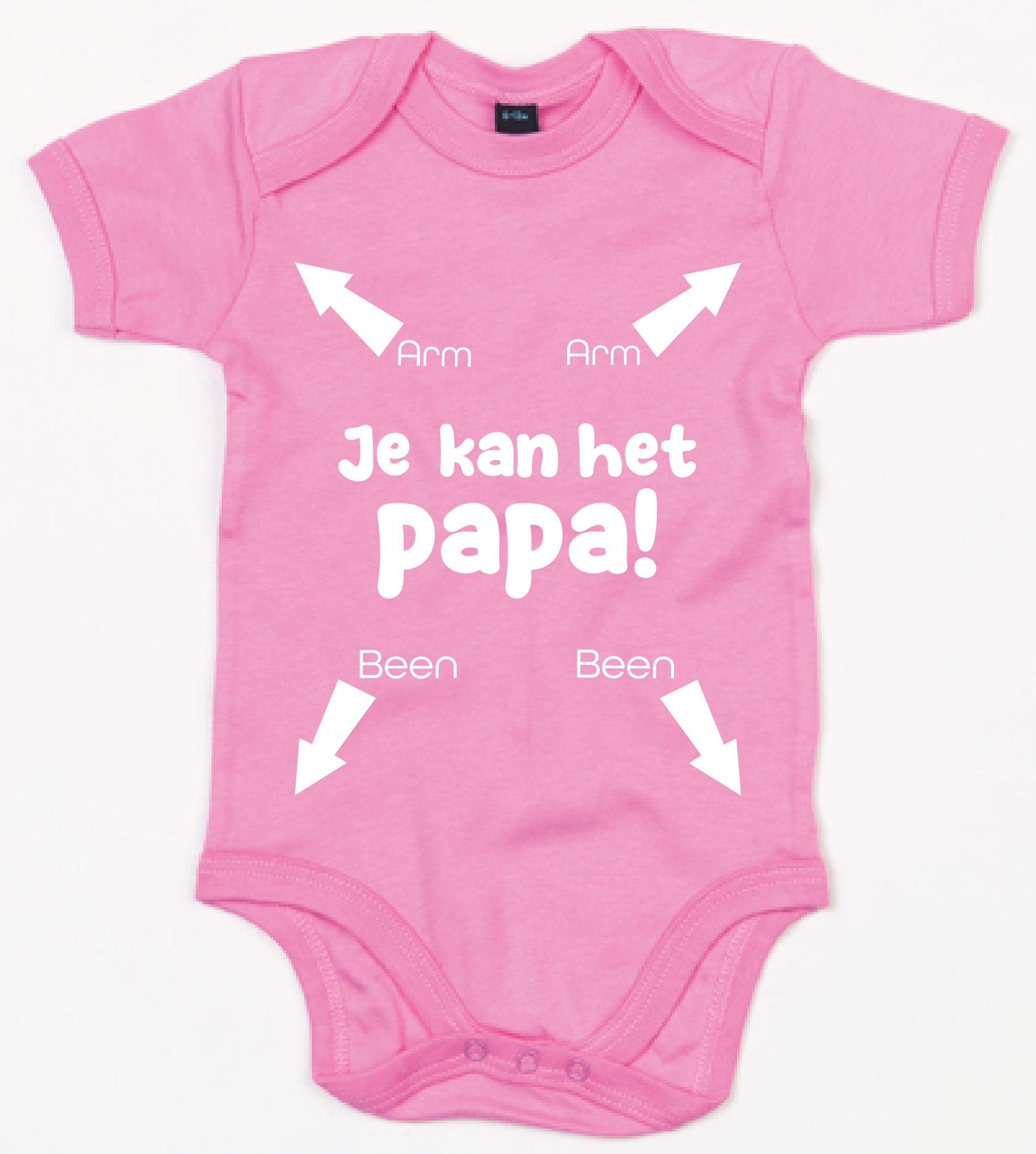 Rompertje Papa Je Kan Het Bubble Gum Pink
