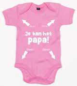 Rompertje Papa Je Kan Het Bubble Gum Pink