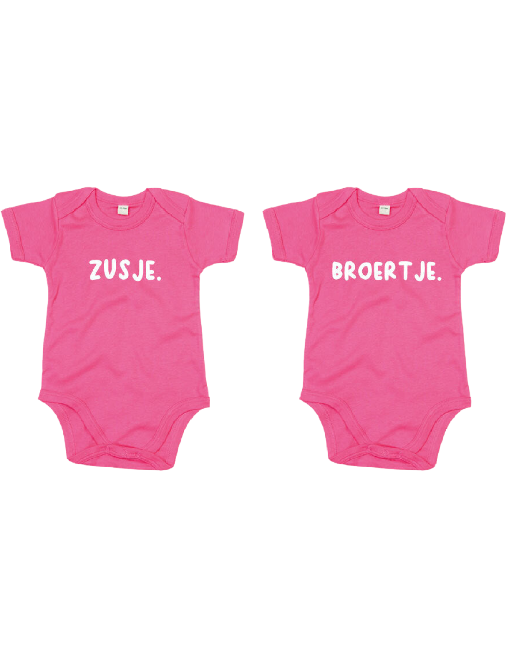 Rompertjes - Zusje & Broertje Fuchsia