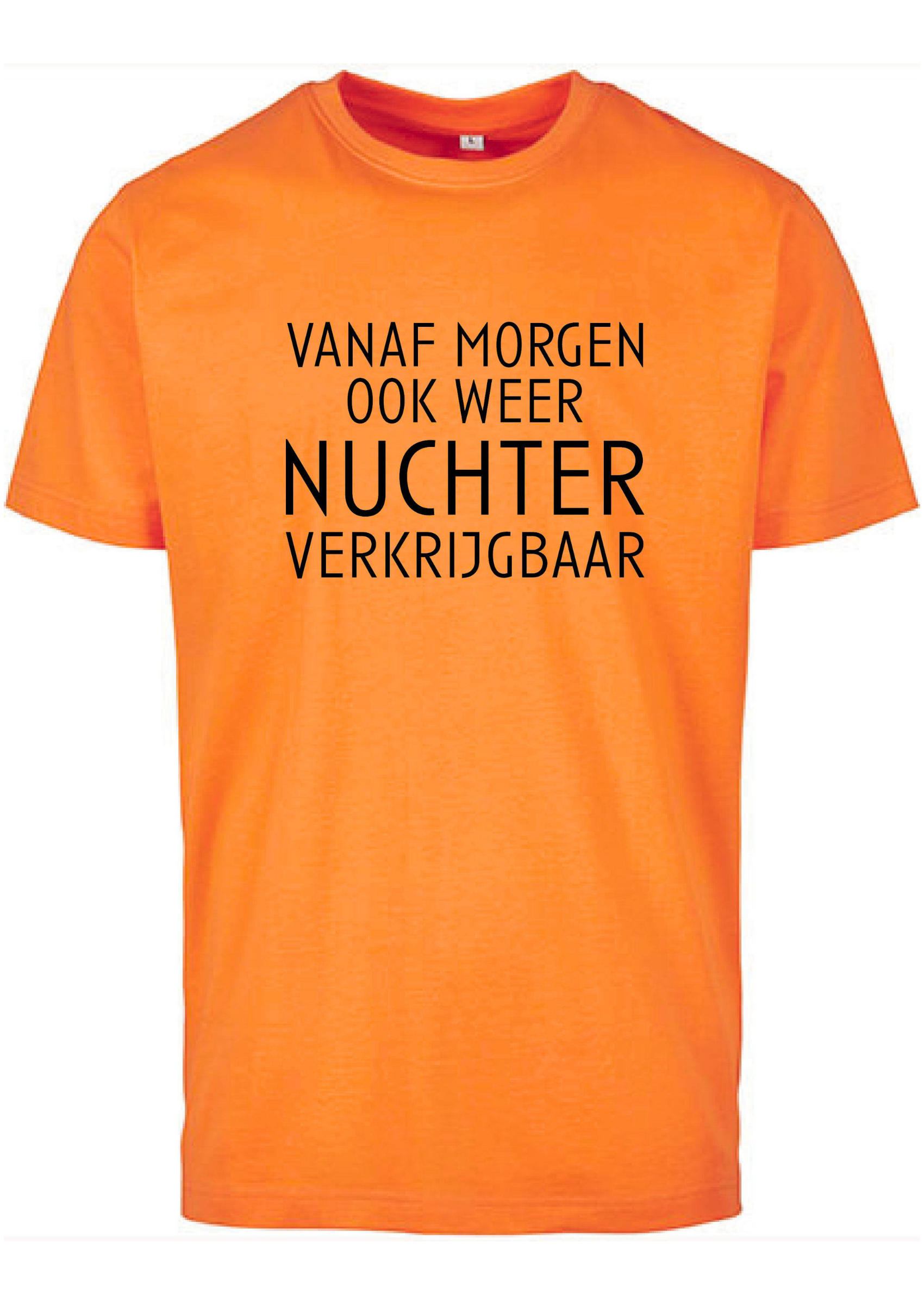 T-Shirts Heren Nuchter Oranje - Zwart