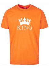 T-Shirts Heren King Oranje - Wit