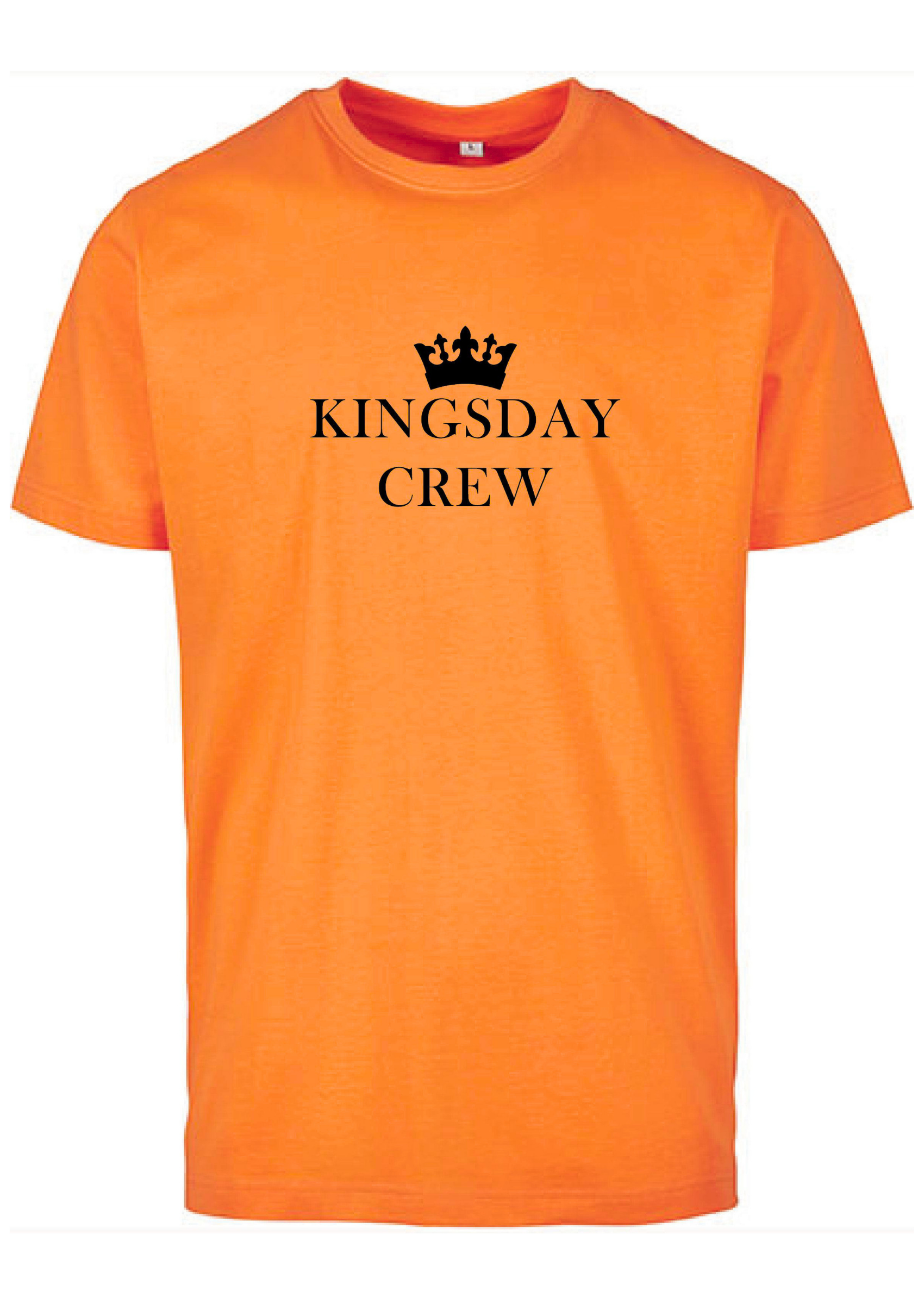 T-Shirts Heren Crew Oranje - Zwart