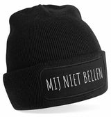 Beanie - Mij niet bellen Black