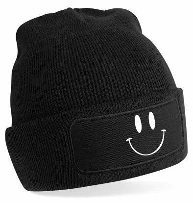 Beanie - Smiley Black