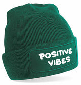 Beanie - Positive vibes Green
