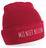 Beanie - Mij niet bellen Red