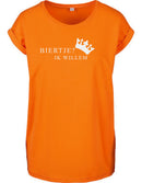 T-Shirts Dames Biertje Oranje - Wit