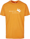 T-Shirts Heren Biertje Oranje - Wit