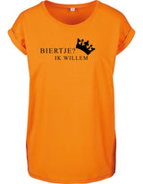 T-Shirts Dames Biertje Oranje - Zwart