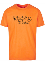 T-Shirts Heren Wijntje Oranje - Zwart