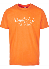 T-Shirts Heren Wijntje Oranje - Wit
