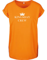 T-Shirts Dames Crew Oranje - Wit
