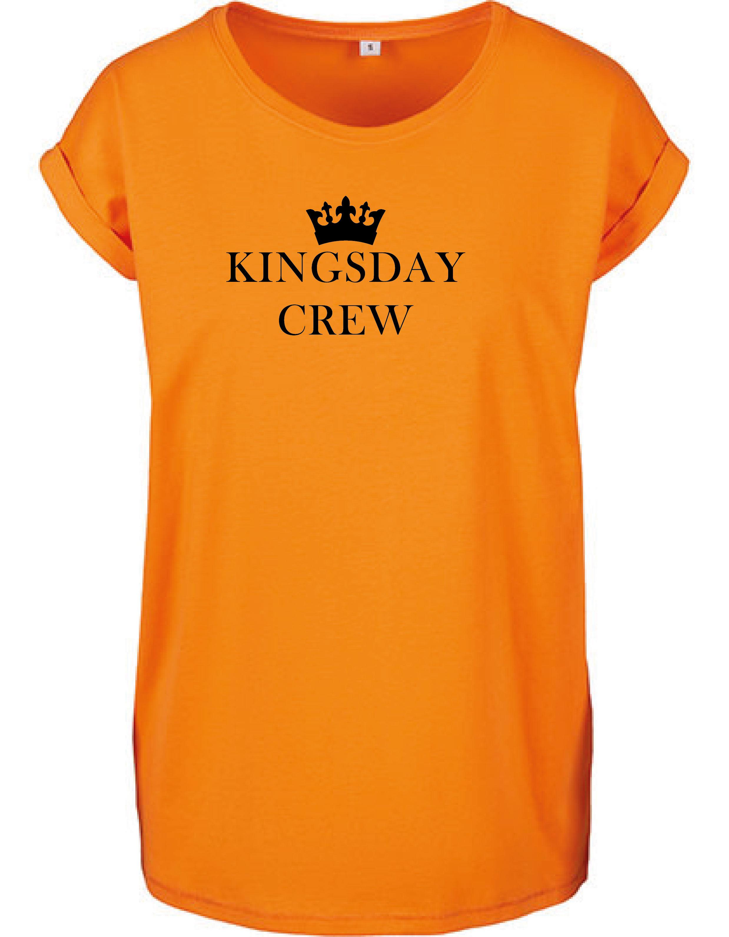 T-Shirts Dames Crew Oranje - Zwart