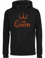 Hoodie Queen Zwart - Oranje