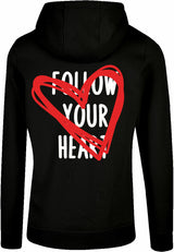 Hoodie - Follow your heart Black