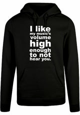 Hoodie - I like my music Black