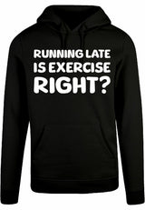 Hoodie - Running late Black