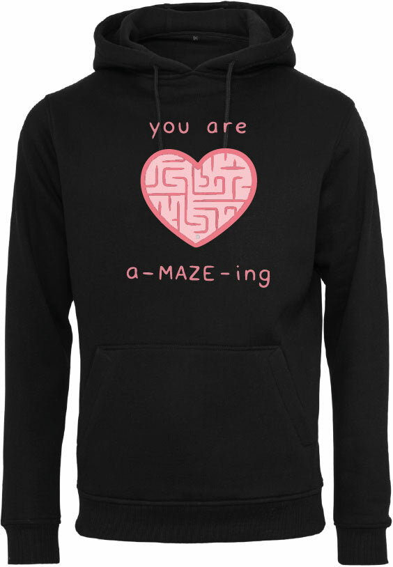 Hoodie - A-maze-ing Black