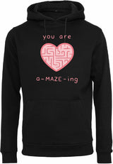 Hoodie - A-maze-ing Black