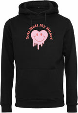 7311 - Hoodie - You melt my heart Black
