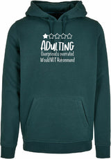 Hoodie - Adulting Bottle Green
