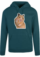 Hoodie - Hamster Peace Bottle Green