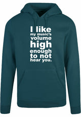 Hoodie - I like my music Bottle Green