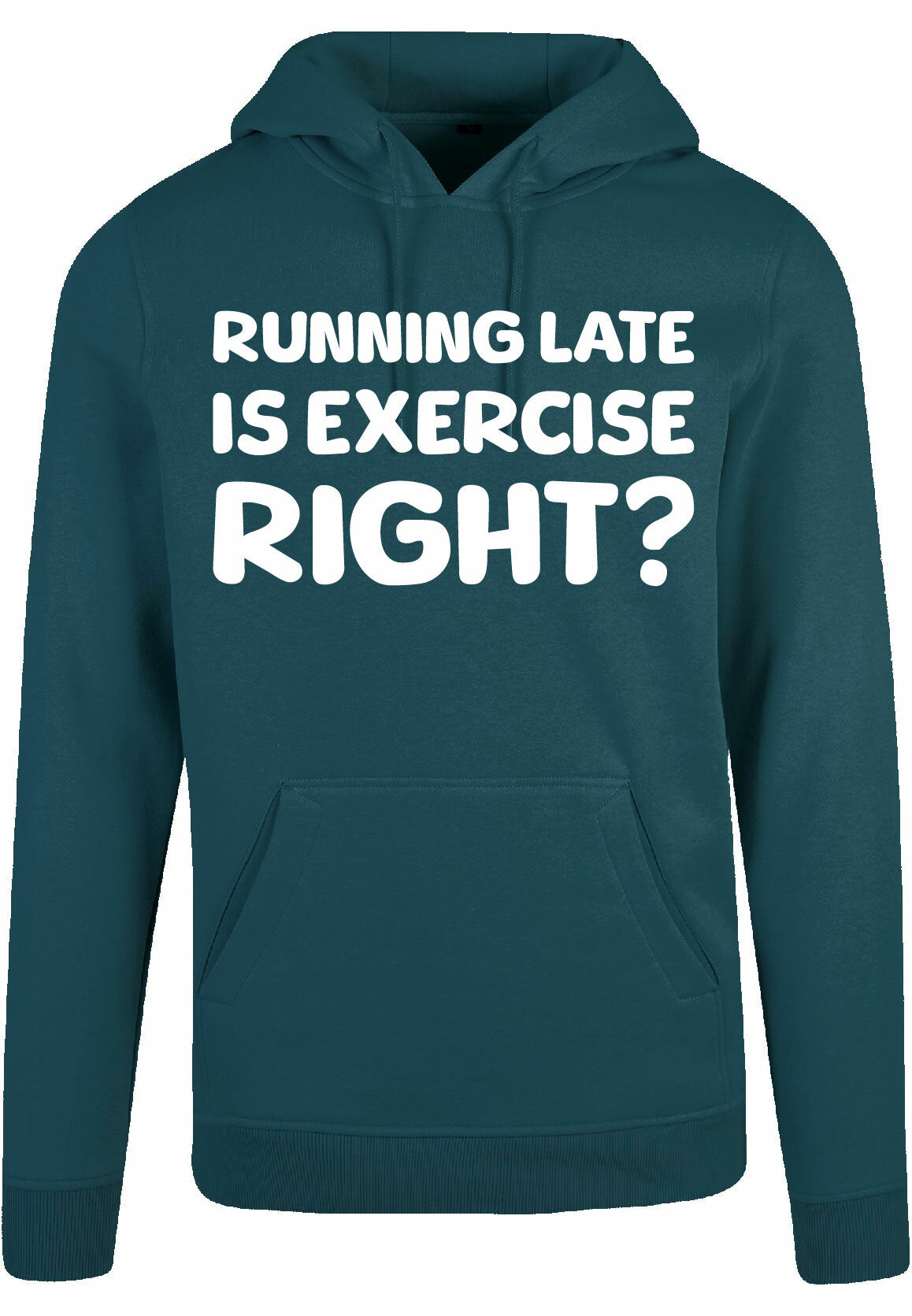 Hoodie - Running late Bottle Green