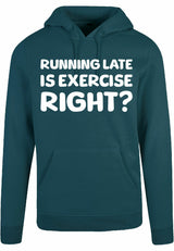 Hoodie - Running late Bottle Green