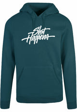 Hoodie - Shit Happens Bottle Green