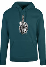 Hoodie - Middlefinger Bottle Green